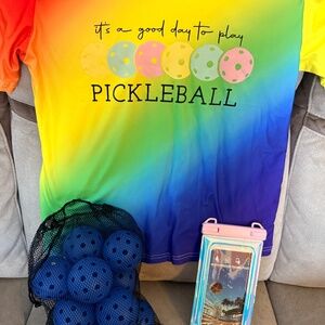 Valentine’s Day Gift for Her - Shirt,  pickleballs and phone pouch